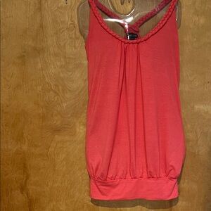 Wet Seal Rose Tank Top with Braided Straps Sz.S